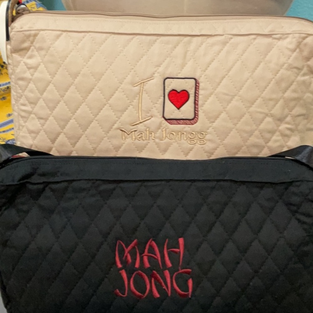 Bundle of two Mahjongg tile bags